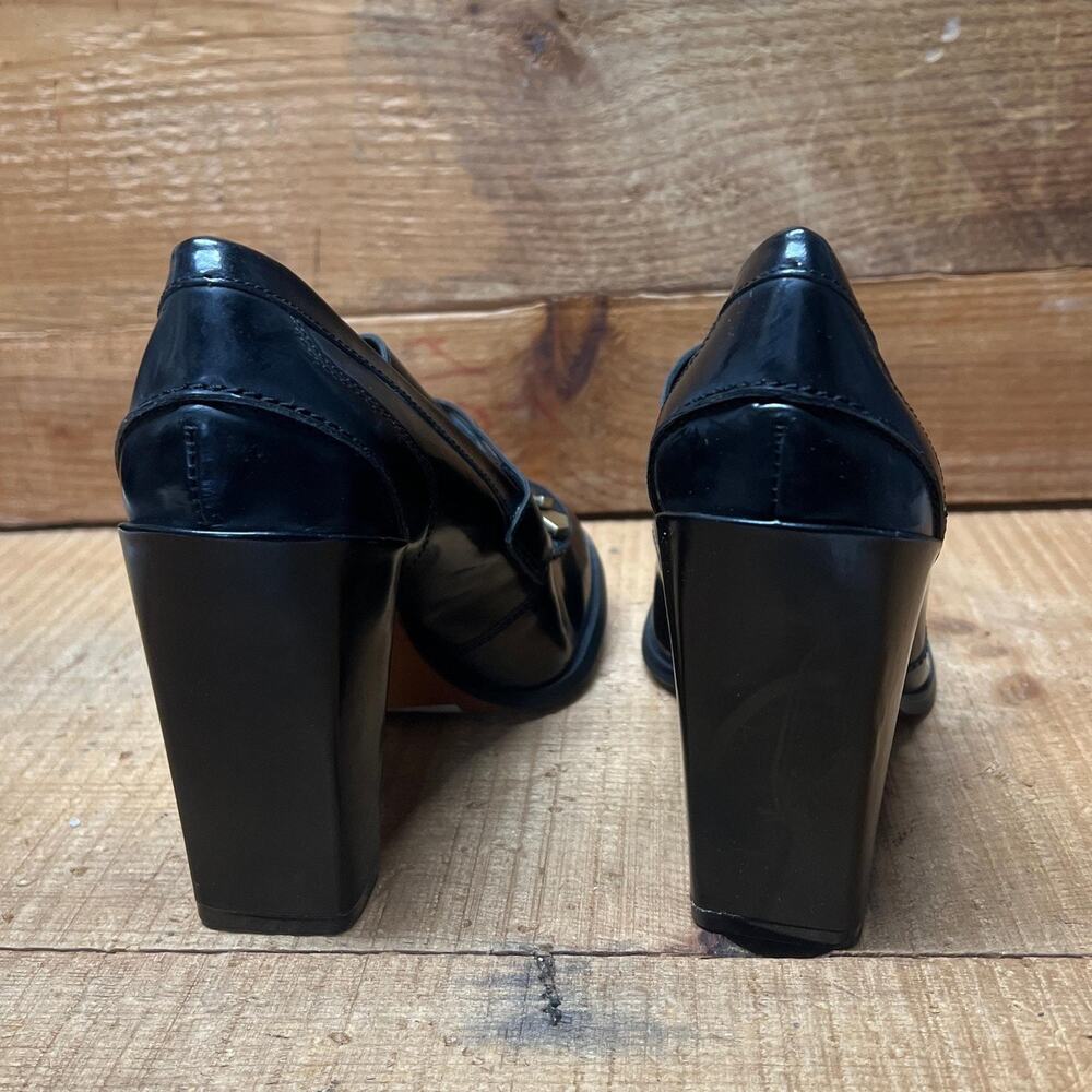 LUXURY REBEL Women's High Healed Gold-tipped Kiltie Penny Loafer Pump. 37EU/US 6 - Picture 5 of 8
